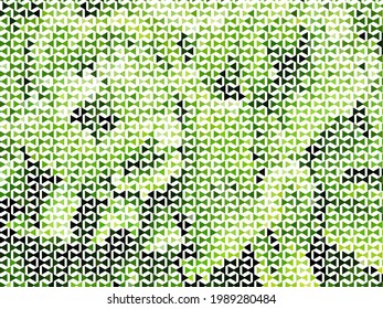 Background with green triangles. General geometric design for patterns, cards, and covers. Vector illustration