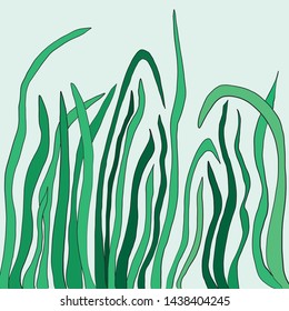 Background with green vector grass. Background for design.