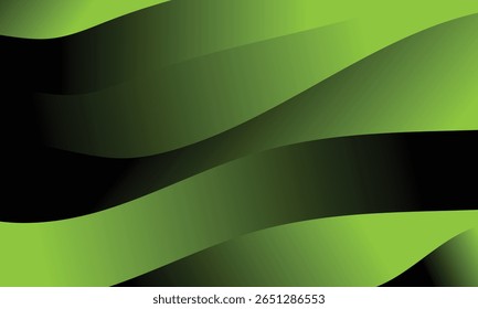 ein Hintergrund mit einem grünen Wellendesign Grünes Blatt Papier gefaltet. Abstrakte grüne geometrische Overlay-Ebenen Hintergrund