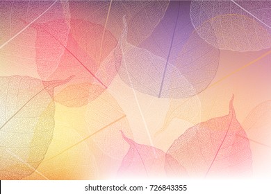 Background with green and white leaves.