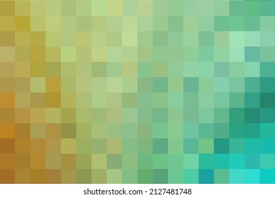 Fondo de los cuadrados de colores verde y amarillo. Textura geométrica. Patrón de arte abstracto de píxeles cuadrados, espacio para su diseño o texto. Un respaldo de cuadrados de mosaico