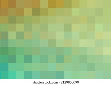 Fondo de los cuadrados de colores verde y amarillo. Textura geométrica. Un respaldo de cuadrados de mosaico, espacio para tu diseño o texto. Ilustración del vector