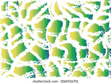 Fondo de los fragmentos verde y amarillo sobre fondo blanco
