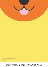 Background greeting card design template dog