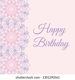 background for greeting card with mandala