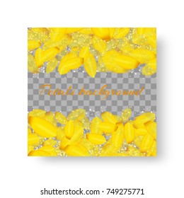 Background of a greeting card with petals of flowering daffodils on Valentine's Day on a transparent backdrop