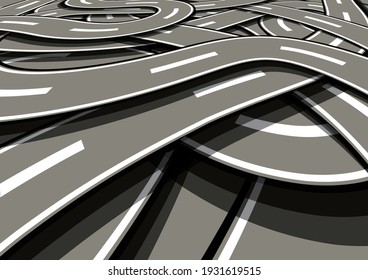 fondo con calles grises enredadas.
