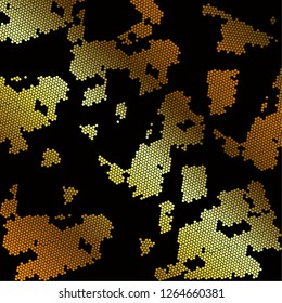 background grid hexagon ,black and gold, vector