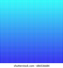 Background grid of squares of blue color. Vector illustration.