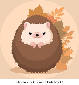 Background groundhog animal autumn vector illustration