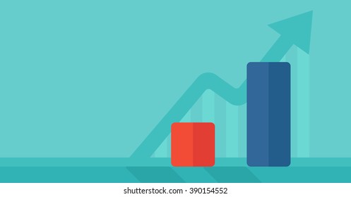Background of growing graph.