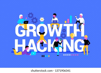 Background With Growth Hacking Word 
