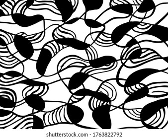 Background. Grunge brush pattern. Texture. White and black vector.