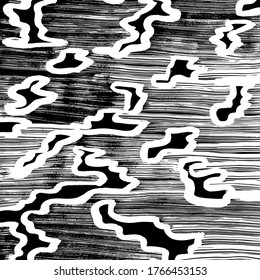 Background. Grunge brush pattern. Texture. White and black vector.