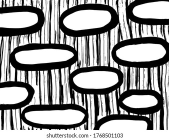 Background. Grunge brush pattern. Texture. White and black vector.
