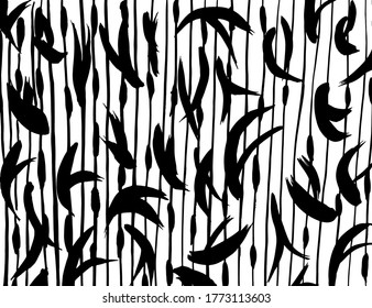 Background. Grunge brush pattern. Texture. White and black vector.
