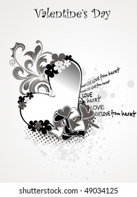 fondo con un patrón floral grisáceo de corazón