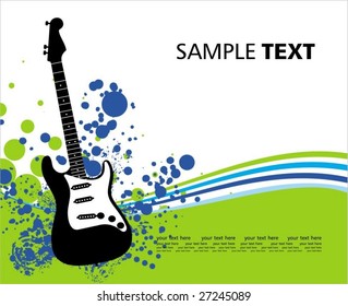 Background with guitar