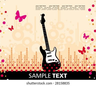 Background with guitar