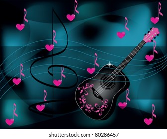 background with guitar