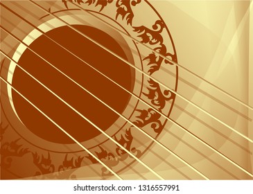 background with guitar part vector illustration