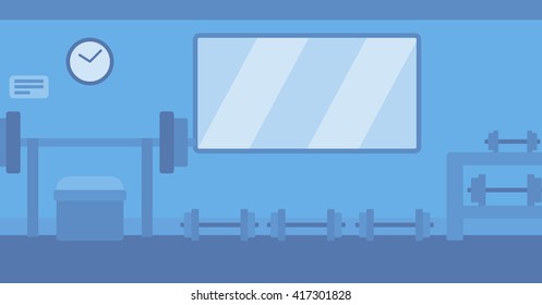 Background Of Gym With Equipment.