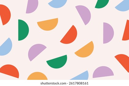 Background half circle colorful unique design