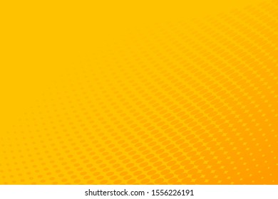 Background halftone circle vector. gradient Orange dots on yellow background. Halftone Effect. comic book retro print.