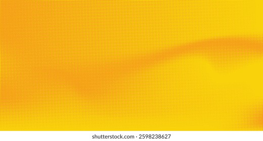 Background halftone circle vector. Orange dots on yellow art background. Halftone Effect. comic book retro print.