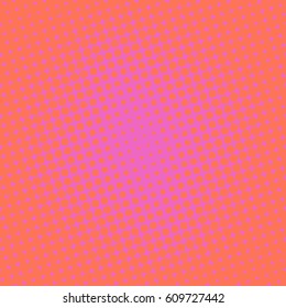 Background halftone circle vector. peach dots on pink background. Halftone Effect. comic book retro print.