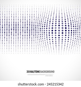 Background halftone effect. White and gray abstract perspective background with halftone 
