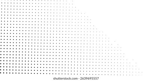 Background halftone gradient texture. Vanishing polka dot background. Repeating dots gradation pattern abstract simple art