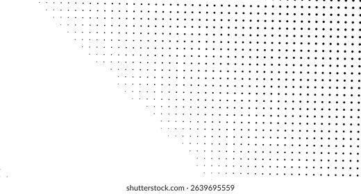 Background halftone gradient texture. Vanishing polka dot background. Repeating dots gradation pattern abstract simple