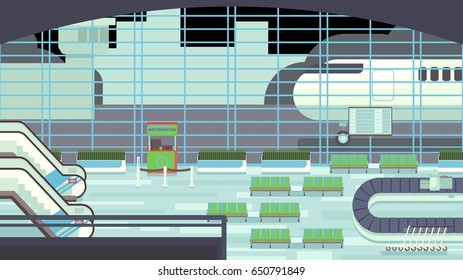 Background of hall at airport.