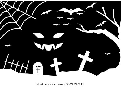 background, halloween black and white