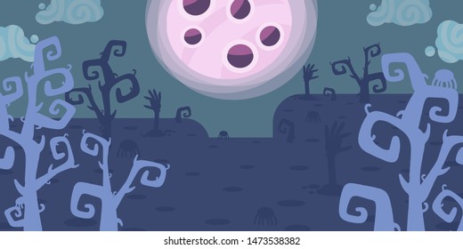 Background for halloween. Cartoon flat style. Vector