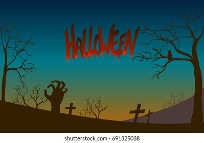 Background halloween cemetery