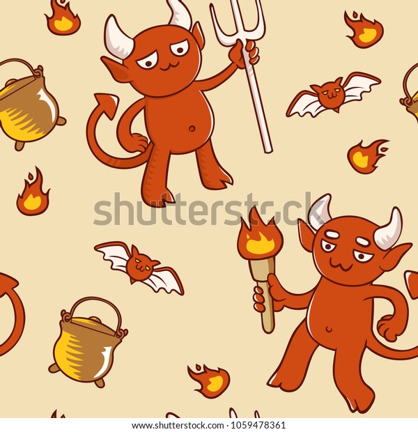 Background Halloween Demons Bats Stock Vector (Royalty Free) 1059478361 ...