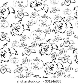 background for Halloween endless pattern of black lines on a transparent background