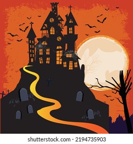 Fondo con diseño plano de halloween