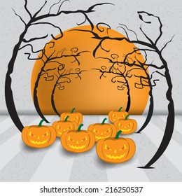 background of  Halloween Jack-o-lantern .Vector illustration