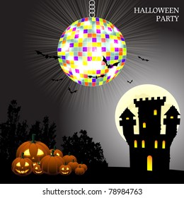 Background for Halloween party in the haunted castle
