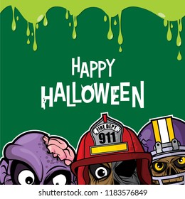 Background or Halloween poster with a Zombie theme