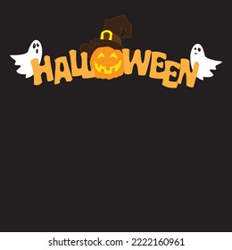 Halloween de fondo con calabaza y fantasma