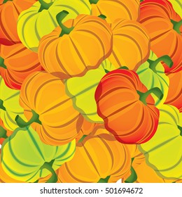 Background Halloween pumpkin, template greeting for invitation. Halloween vector illustration