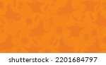 Background Halloween Fancy Elements Spider Web, Potion, Candles, Ghost, Witch,, Skull with Bone.Halloween Elements on Orange Background. Website Spooky, Background or Banner 