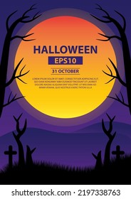 Resumen de vectores de Halloween de fondo Eps10