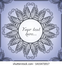 Background with hand drawing round frame