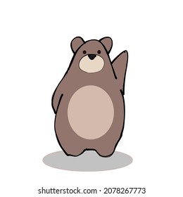Antecedentes con el oso dibujado a mano.