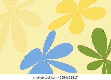 Background Hand drawn organic shapes green natural leaves, floral, line art pattern decoration element of tropical leaves, flowers and branches, decorative abstract art vector illustration
